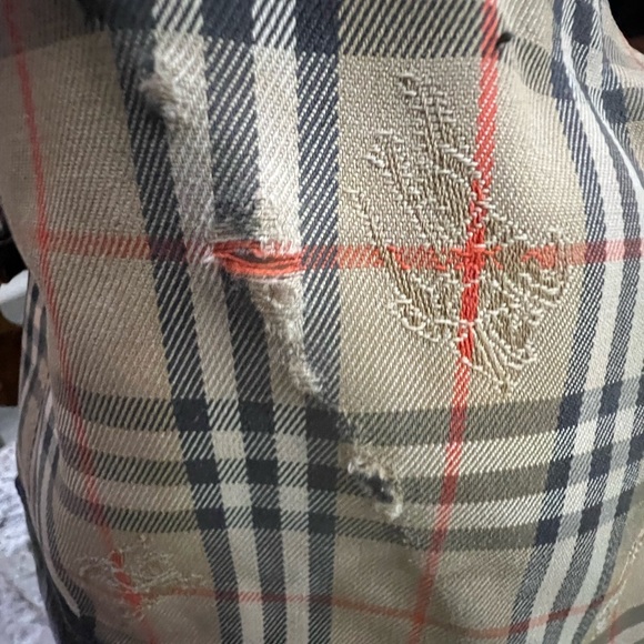 Authentic Burberry Hobo w/ Charm (tears & fraying) - Picture 11 of 15